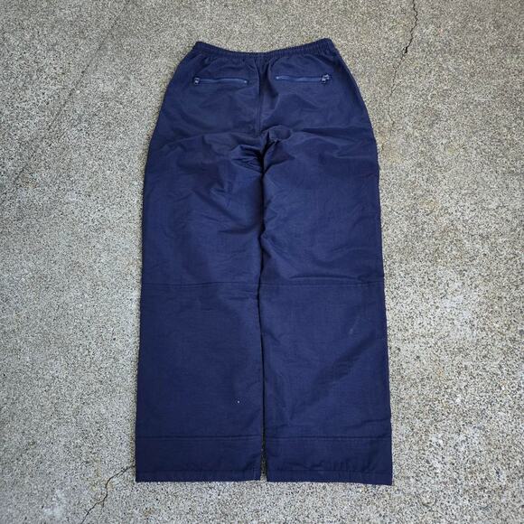 Vtg Y2k OLD NAVY Rubber Logo Patch Cargo Pocket Baggy Windbreaker Pants Small - Picture 3 of 7